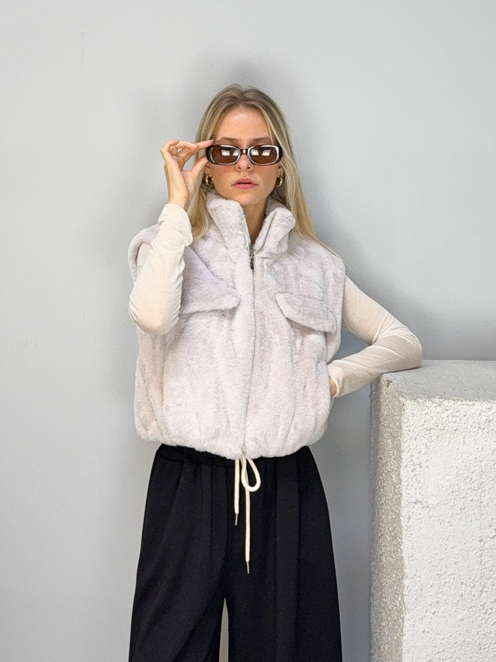 Kurze Fellweste Octavia